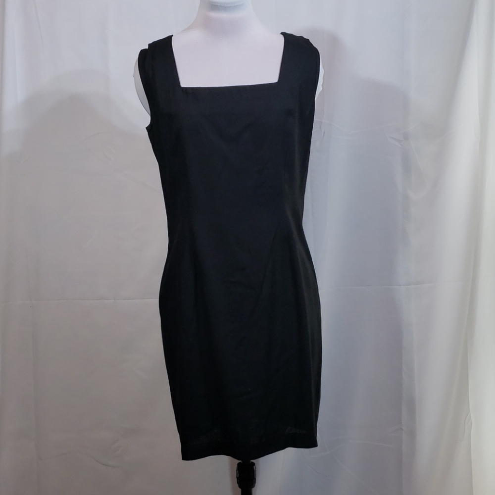EUC Switch USA Black Rayon Linen Dress Size 11